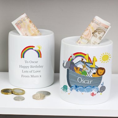 personalised money box 1st birthday