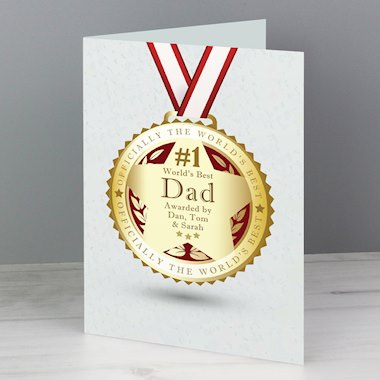 Personalised Number 1 Medal Card