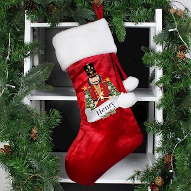 Personalised Nutcracker Red Stocking