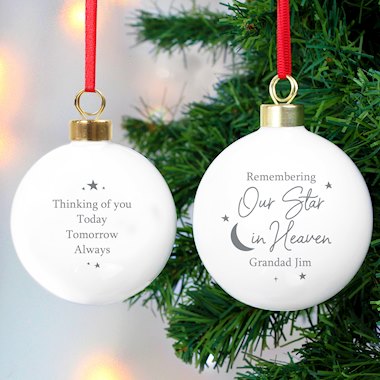 Personalised Our Star in Heaven Bauble