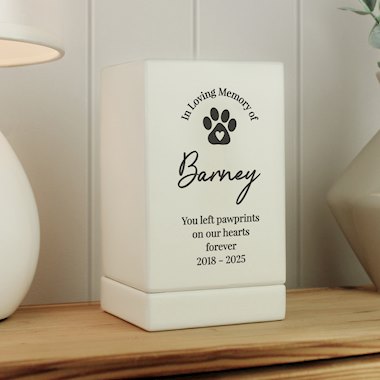 Personalised Pet Memorial Small Wooden Urn