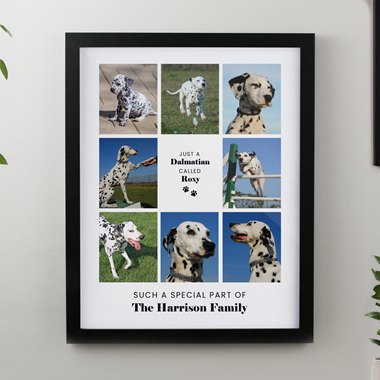 Personalised Pet Multi Photo Upload Black Framed Print