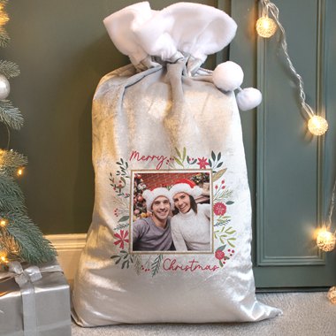Personalised Photo Upload Christmas Sack
