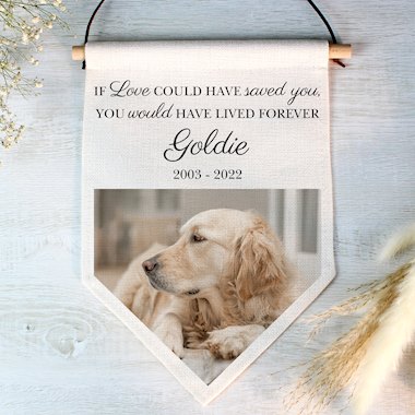 Personalised Photo Upload Pet Memorial Hanging Banner