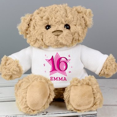 Personalised Pink Big Age Teddy Bear