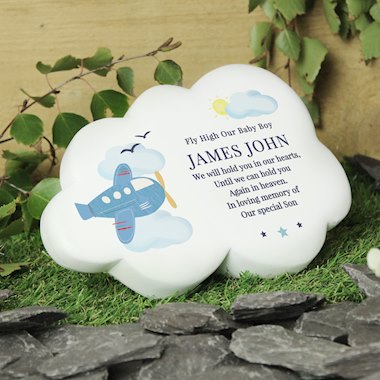 Personalised Plane Resin Memorial Cloud