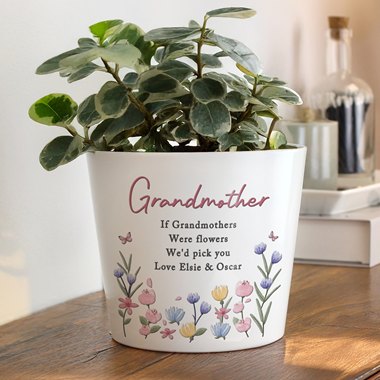 Personalised Pretty Floral Plant Pot