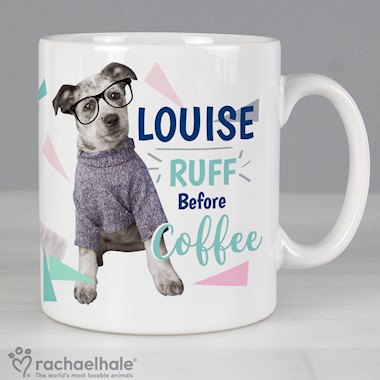 Personalised Rachael Hale Ruff Before Coffee Dog Mug