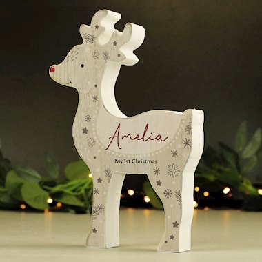 Personalised Red Nosed Reindeer Ornament