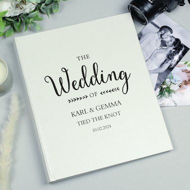 Personalised Rustic Wedding Traditional Photo Album