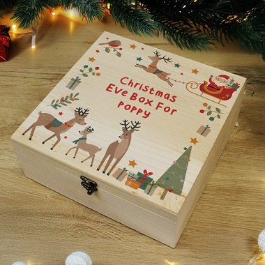 Personalised Santa & Reindeer Christmas Eve Box