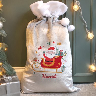 Personalised Santa Sleigh Christmas Sack