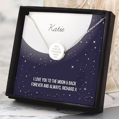 Personalised Sentiment Disc Necklace and Box