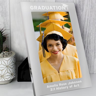 Personalised Silver 5x7 Graduation Photo Frame