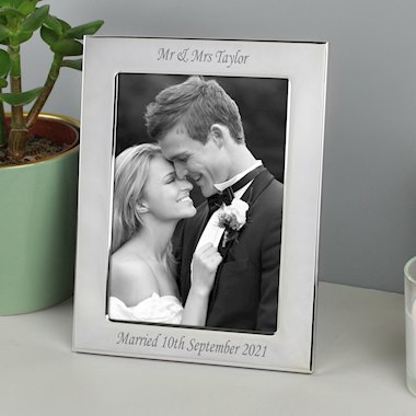 Personalised Silver Plated 6x4 Photo Frame