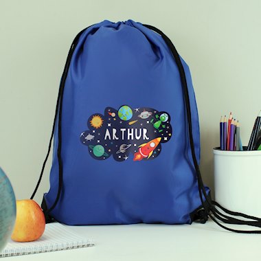 Personalised Space Blue Kit Bag