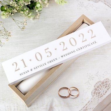 Personalised Special Date Wooden Certificate Holder