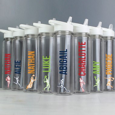 Personalised Sports Name Only Water Bottle