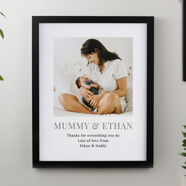 Personalised Square Photo Upload Black Poster Frame