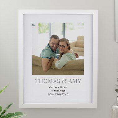 Personalised Square Photo Upload White Poster Frame