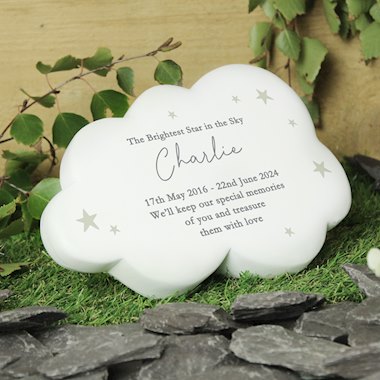 Personalised Stars Resin Memorial Cloud