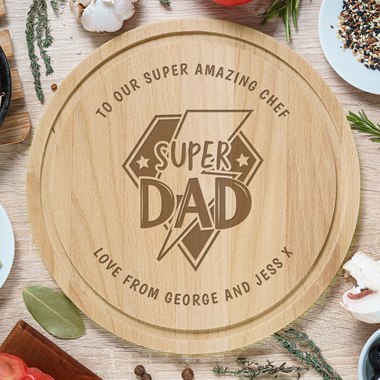 Personalised Super Dad Chopping Board