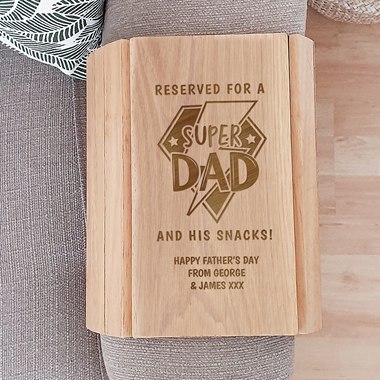 Personalised Super Dad Sofa Tray