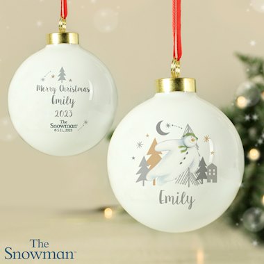 Personalised The Snowman Magical Adventure Bauble
