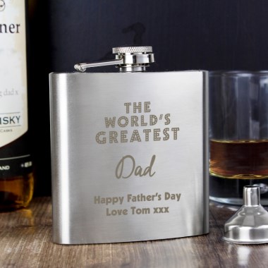 Personalised The Worlds Greatest Hip Flask