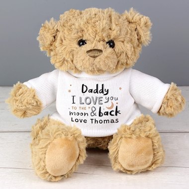 Personalised To the Moon and Back Teddy Bear