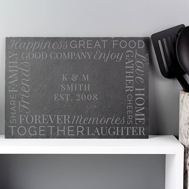 Personalised Together Slate Placemat