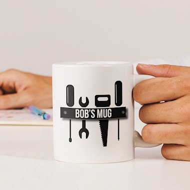 Personalised Tool Bench Mug