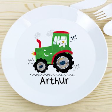 Personalised Tractor Plastic Plate