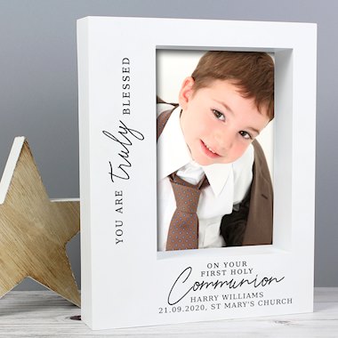 Personalised Truly Blessed First Holy Communion 5x7 Box Photo Frame