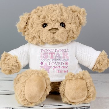 Personalised Twinkle Girls Teddy Bear