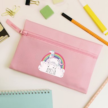 Personalised Unicorn Pink Pencil Case