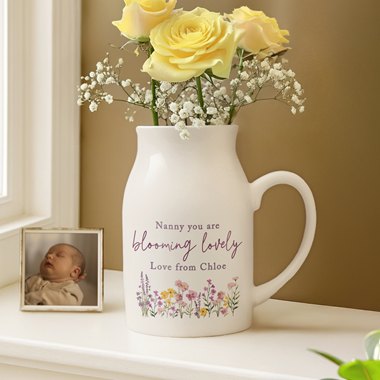 Personalised Wild Flower Jug Vase