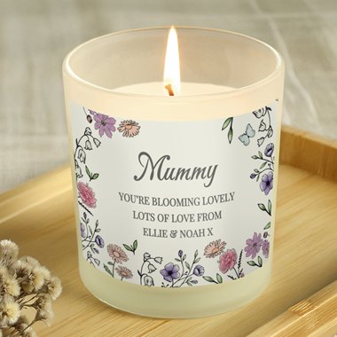 Personalised Wild Flowers Candle Jar