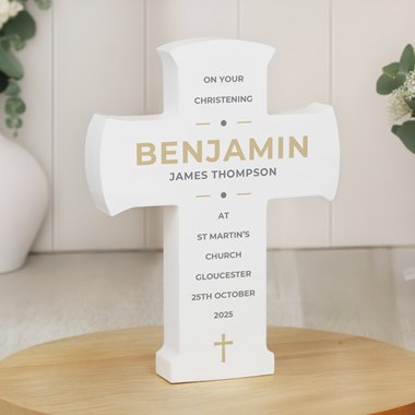 Personalised Wooden Cross Ornament