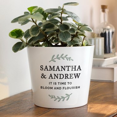 Personalised Wreath Plant Pot