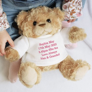 Personalised Message Teddy Bear - Pink Message