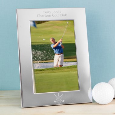 Personalised Silver Golf 4x6 Photo Frame