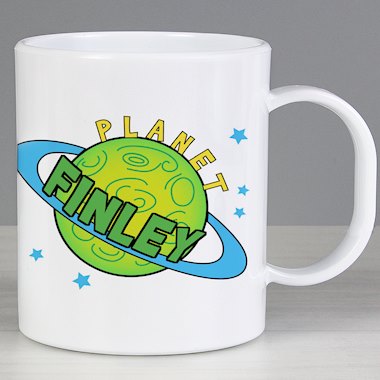 Personalised Space Plastic Mug