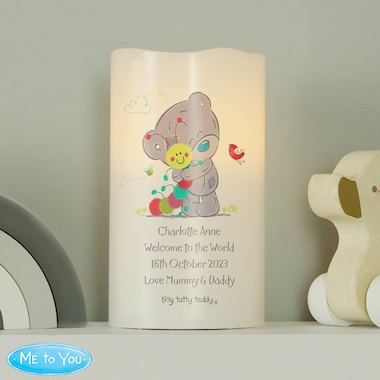 Personalised Tiny Tatty Teddy Cuddle Bug Nightlight LED Candle