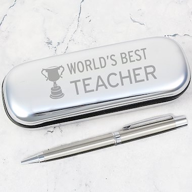Worlds Best Teacher Pen & Box